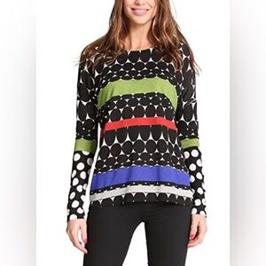 Desigual  By Lacroix Long Sleeves Alzbur T-Shirt top polka dot circles M